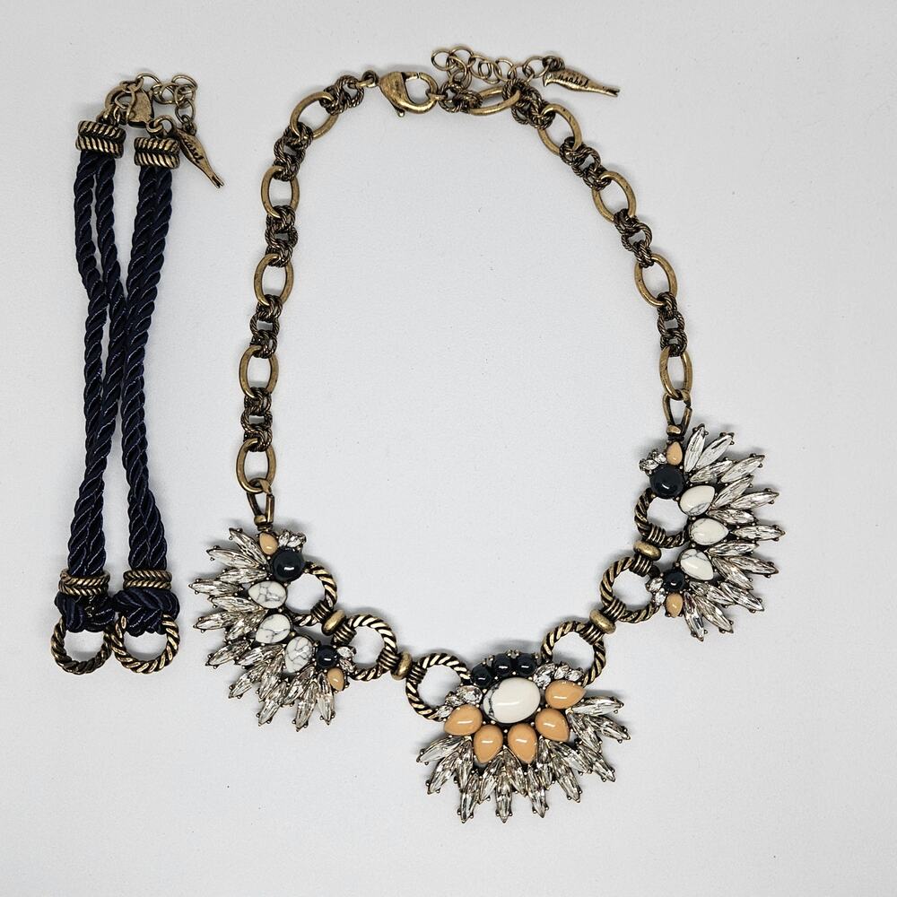 Chloe + Isabel Morningtide Convertible Collar Necklace Howlite Resin Chain Rope